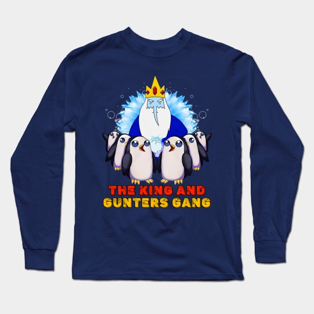 Adventure Time Gunter Gang And Ice King Long Sleeve T-Shirt by Pharaoh Shop
